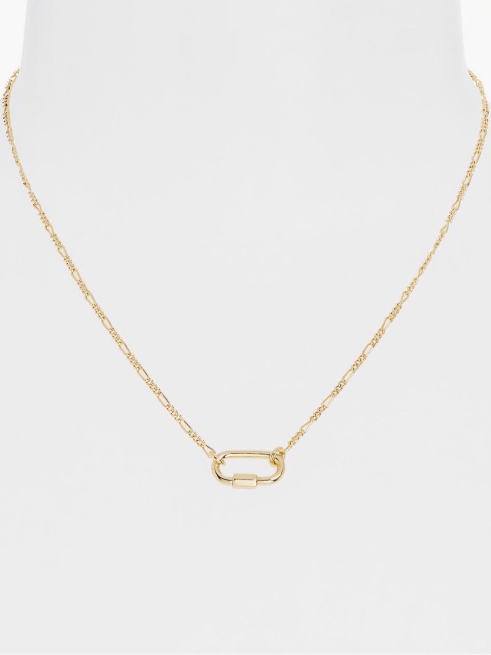 Madewell‎ Gold Twist Rope Necklace with Carabiner Charm NWT - Picture 9 of 9